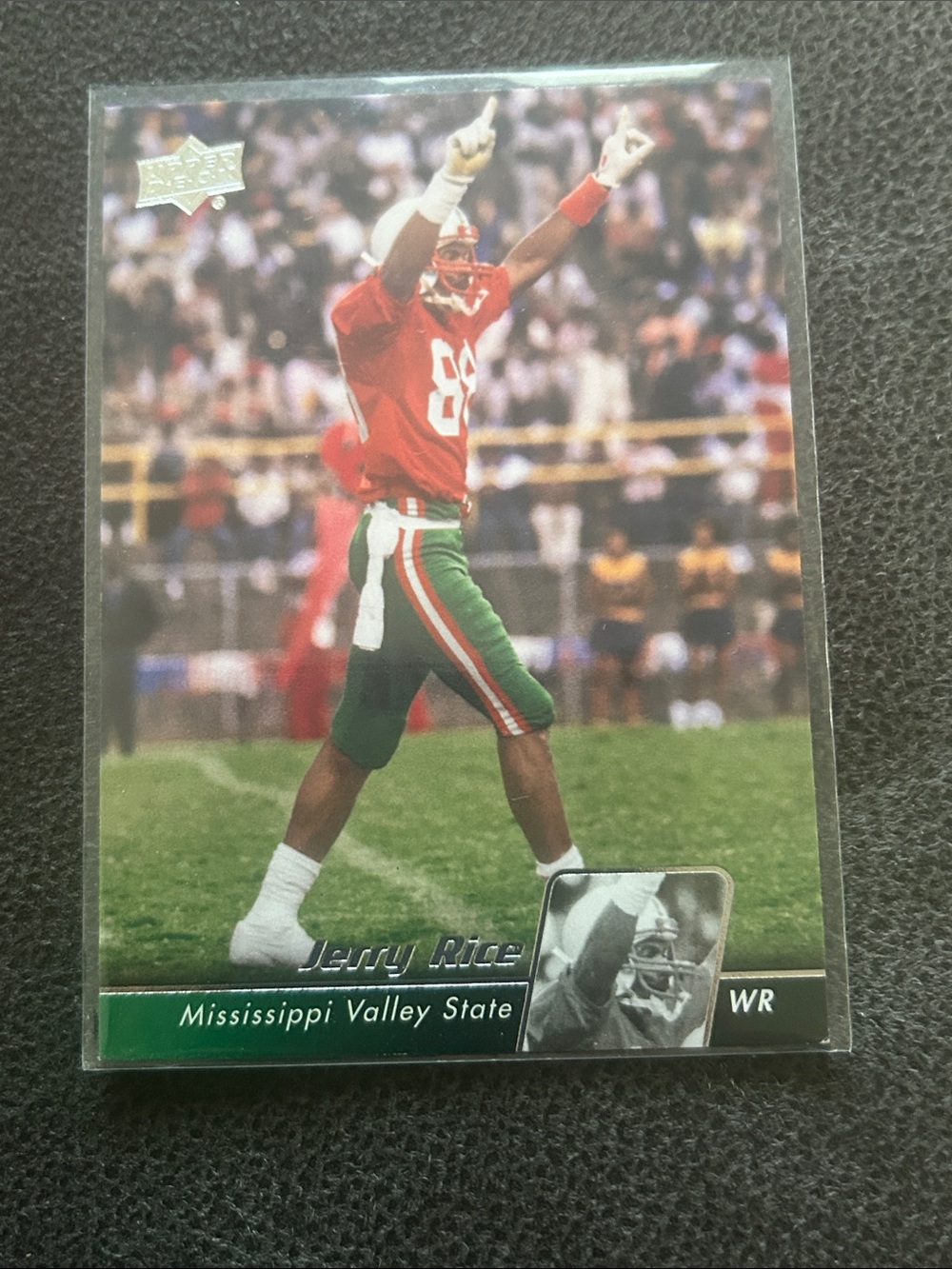 Jerry  Rice Sports Trading Card - Red & Green Football Player Card